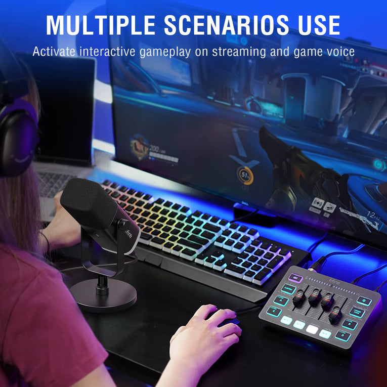 Kit De Audio Para Micrófono/Mezclador/Auriculares Para Retransmisión Am8/H9/Sc3 FIFINE