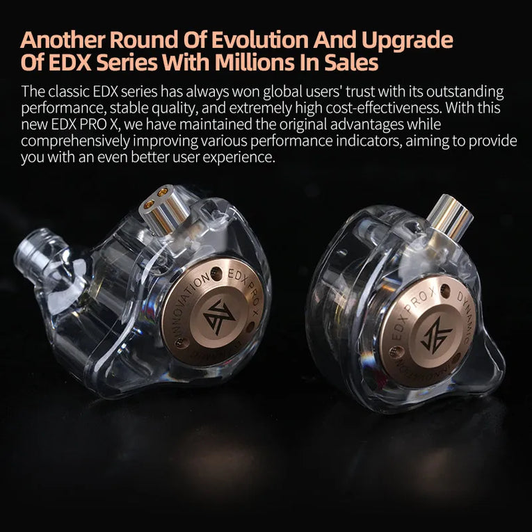 KZ EDX PRO X – Auriculares In-Ear HIFI con Graves Potentes y Diseño Deportivo