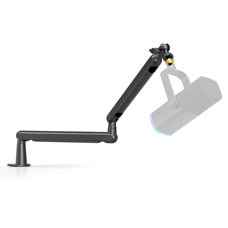 FIFINE BM88 - Soporte Para Micrófono Con Brazo De Pie De Perfil Bajo Con Soporte De Escritorio/Manipulación De Cables