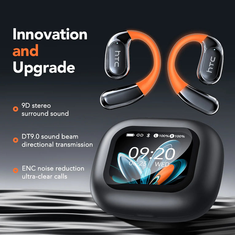 Auriculares HTC NE27 con Traductor IA y Gancho para Oreja