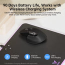 Rapoo MT760 Ratón Inalámbrico Recargable Multimodo Ergonómico 4000 DPI Compatible Con Hasta 4 Dispositivos Ratón Bluetooth