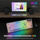 ‌Teclado Mecánico RK ROYAL KLUDGE S98 Gaming 98 Teclas RGB Backlit - Top Mount, Pantalla TFT, Inalámbrico BT5.0/2.4G/USB-C + Hot Swappable