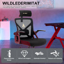 Symino Silla De Oficina  Con Reposacabezas Ajustable, Reposabrazos, Soporte Lumbar, Silla De Oficina Ergonómica, Función Basculante Giratoria