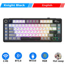 RK ROYAL KLUDGE L75 Cinco Teclas De Acceso Directo Estructura De Junta De Teclado Mecánico Personalizable Teclado gaming Con Retroiluminación RGB Trimodal