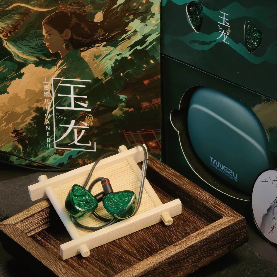 IEM Auriculares In-Ear TANGZU Wan’er SG2 Jade Dragon Edition | 10mm Dinámicos con Estuche de Silicona