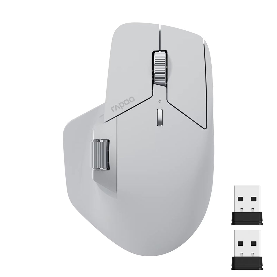 Rapoo MT760 Ratón Inalámbrico Recargable Multimodo Ergonómico 4000 DPI Compatible Con Hasta 4 Dispositivos Ratón Bluetooth