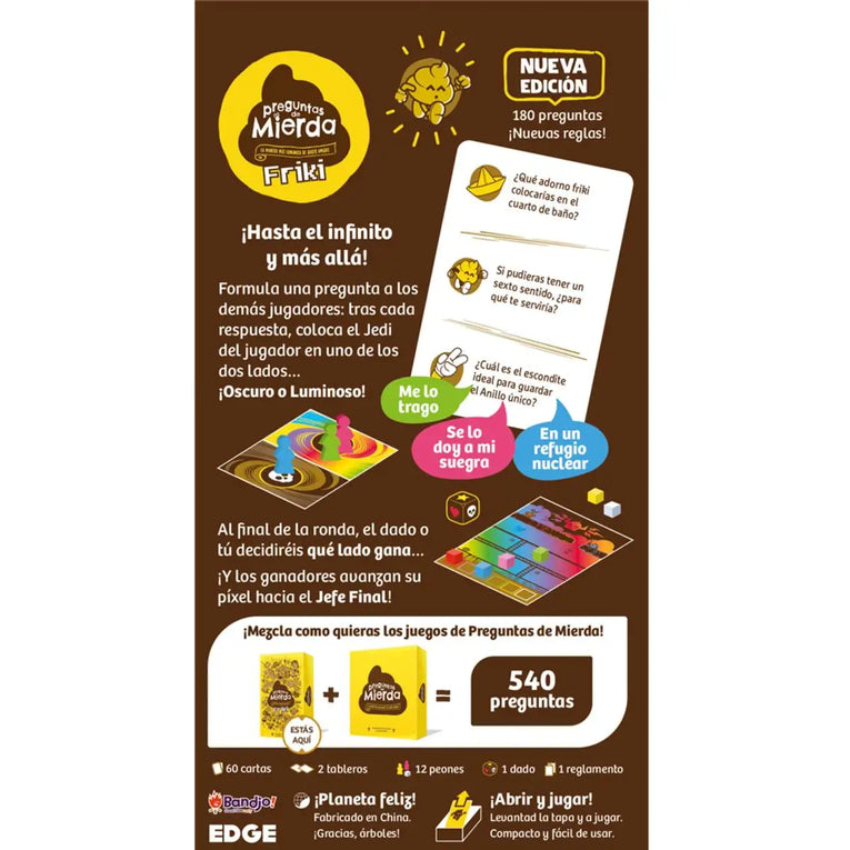 Asmodee - Juego de mesa Preguntas de mierda Friki