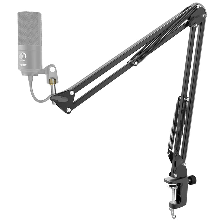 FIFINE Soporte De Brazo De Tijera Con Brazo De Suspensión De Micrófono Ajustable