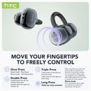 Auriculares Bluetooth HTC NE54 Inalámbricos, Clip para Oreja, Bluetooth 6.0, Pantalla Táctil y Sonido HiFi