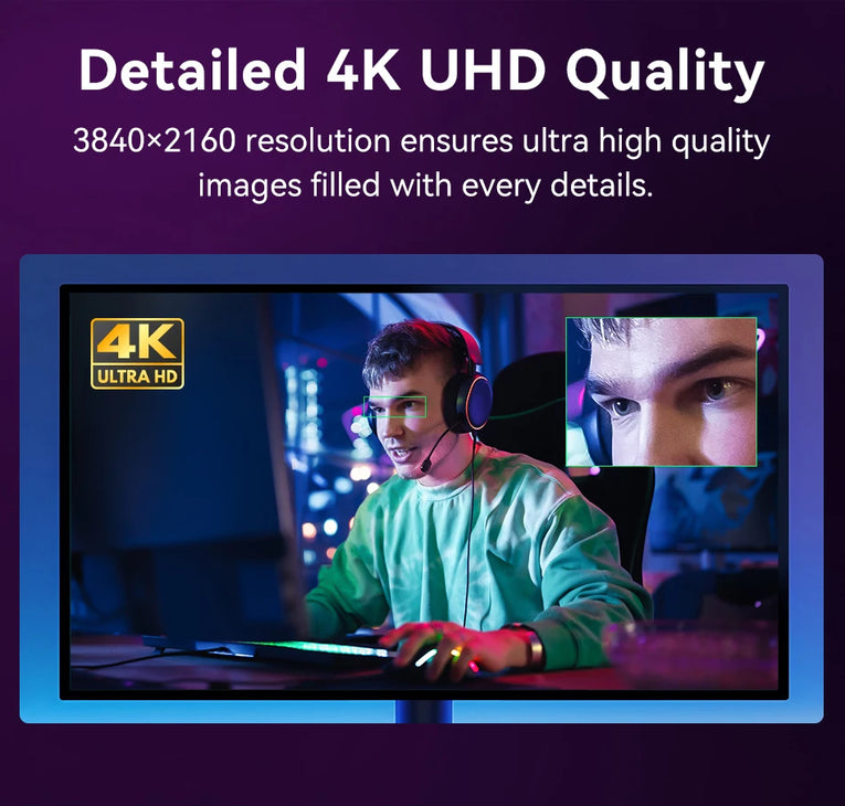 EMEET S800 4K UHD Cámara Web con sensor Sony y micrófonos duales con cancelación de ruido