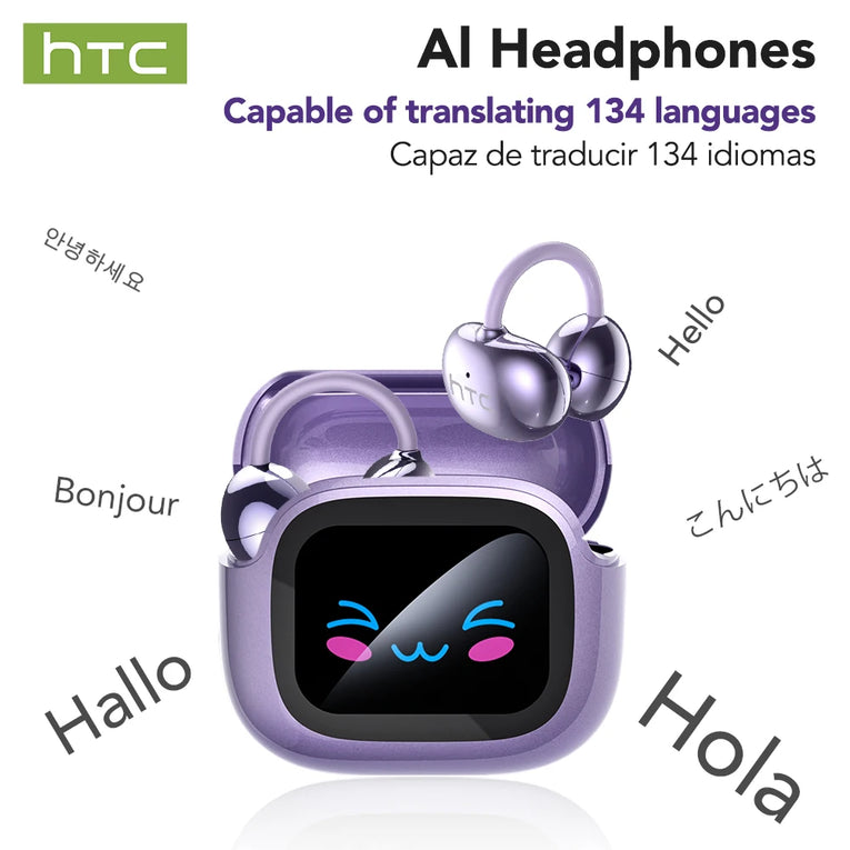 Auriculares Traductores HTC NE32 con IA y Pantalla LCD
