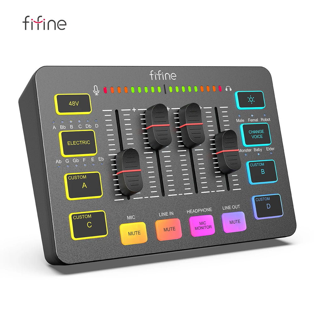 Mezclador De audio USB FIFINE Ampligame SC3