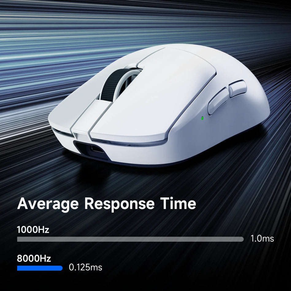 MCHOSE A7 V2 Ratón Inalámbrico Ligero 8000Hz, PAW3950 TI