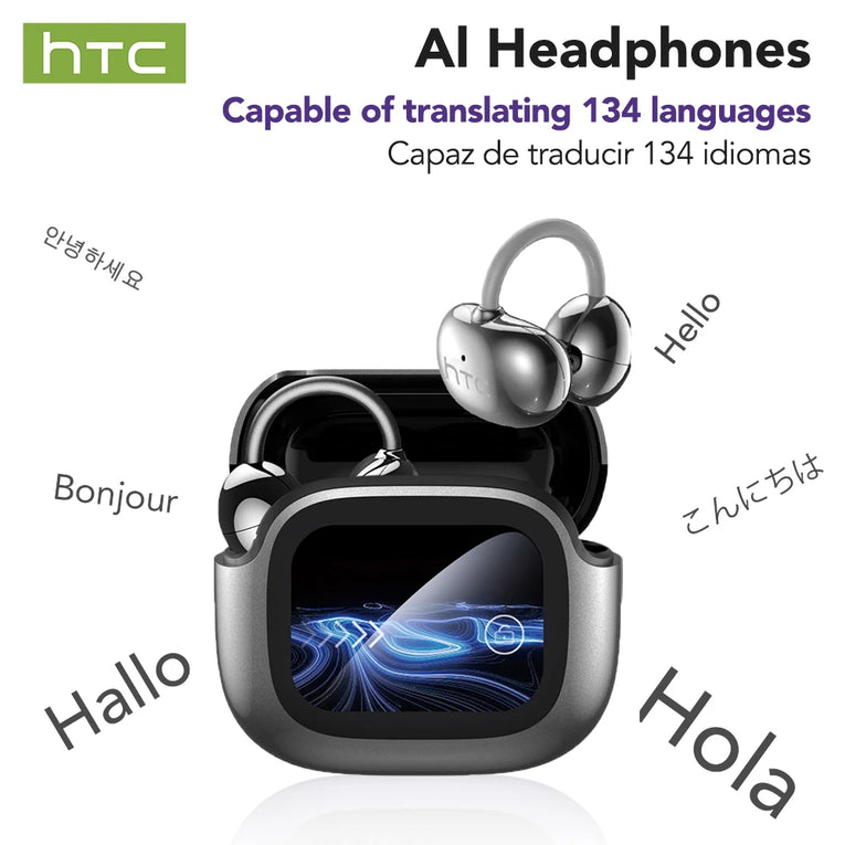 Auriculares Traductores HTC NE32 con IA y Pantalla LCD