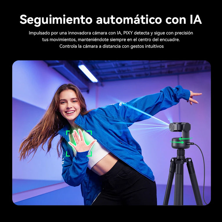 Cámara Web 4K PTZ EMEET PIXY con Doble Cámara, Seguimiento por IA, para Streaming, con Sensor Sony, Control por Gestos y Autoenfoque