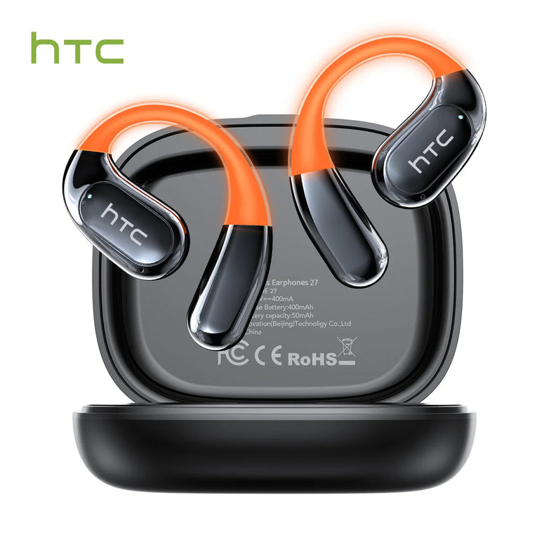 Auriculares HTC NE27 con Traductor IA y Gancho para Oreja