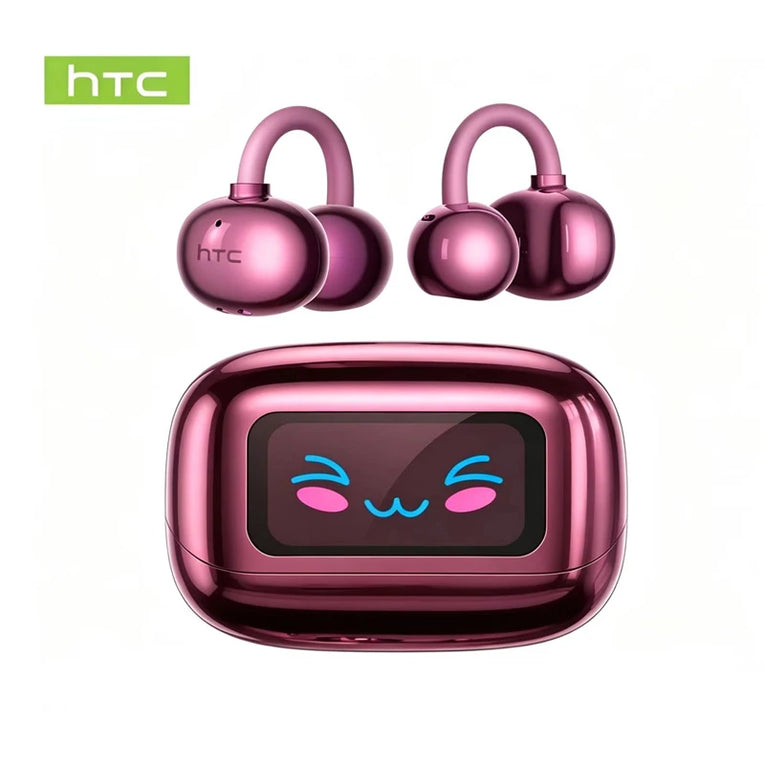 Auriculares Bluetooth HTC NE54 Inalámbricos, Clip para Oreja, Bluetooth 6.0, Pantalla Táctil y Sonido HiFi
