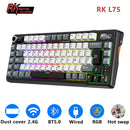 RK ROYAL KLUDGE L75 Cinco Teclas De Acceso Directo Estructura De Junta De Teclado Mecánico Personalizable Teclado gaming Con Retroiluminación RGB Trimodal