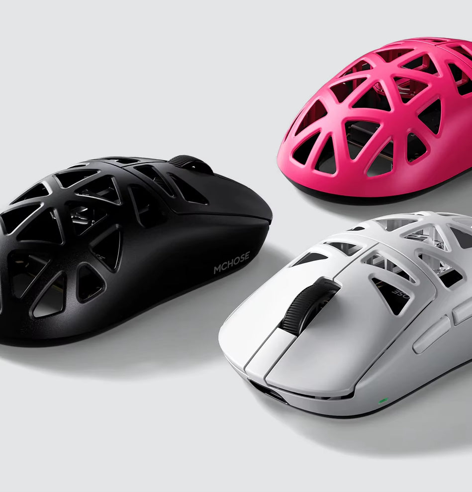 A7X Ultra Magnesium Alloy Wireless Gaming Mouse PAW3950 TI Sensor Omron Optical 8000Hz Ultra-High Polling Rate Macros