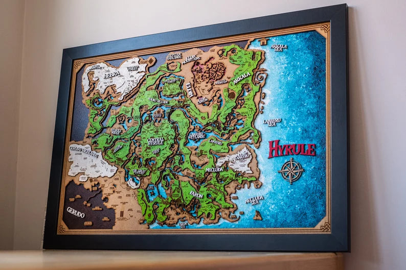 Mapa en madera de diferentes sagas - Miura Vault